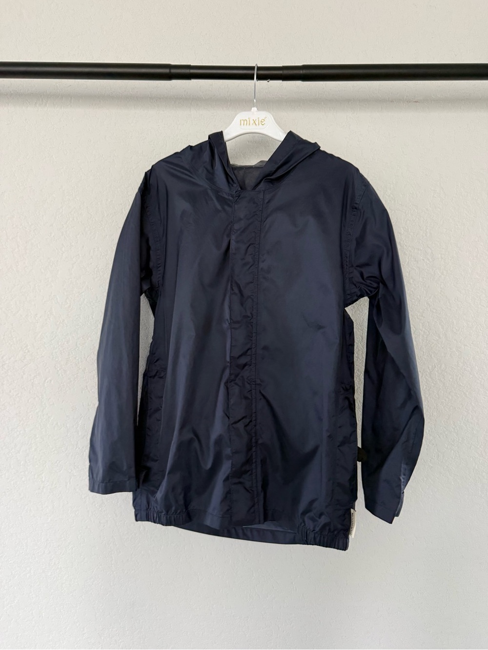 Kids Magellan Outdoors packable Navy Hooded Rain Jacket